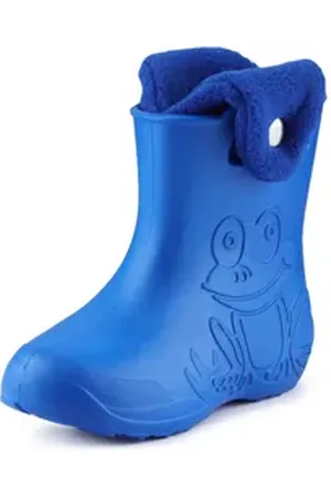 Ladeheid EVA Regenschuhe mit herausnehmbares Innenfutter LA-CA-04 Gummistiefel Kinder gefüttert und federleicht blau 28-29 EU