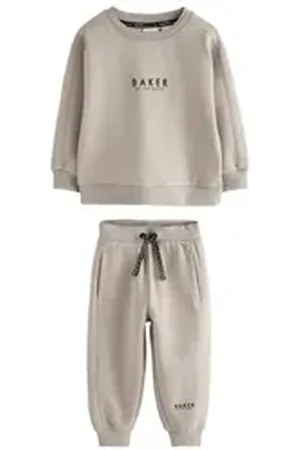 Ted Baker Sweatanzug Jogginganzug mit Sweatshirt (2-tlg) beige 86-92 (1,5-2 J.)