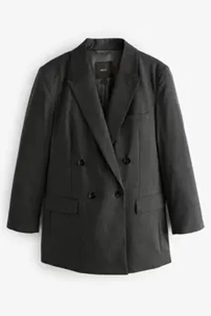 Next Jackenblazer Oversized Fit Blazer, Kurzgröße (1-tlg) grau 24 (GB: 20 Petite)