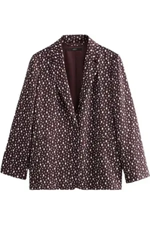 Next Jackenblazer Satinblazer in Knitteroptik mit weitem Bein (1-tlg) lila 88 (GB: 16 Tall)