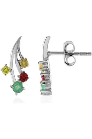 Cavill Ohrring-Set Brasilianischer Smaragd & Saphir Sterling-Ohrringe, 0,517ct (2-tlg) grün|silberfarben