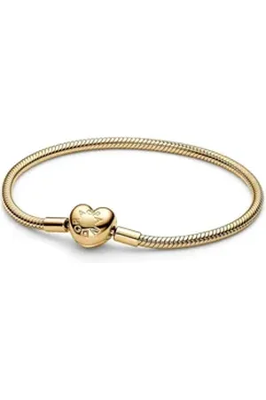PANDORA Armband 563050C00 Gliederarmband Damen Herz-Verschluss Vergoldet 17 cm
