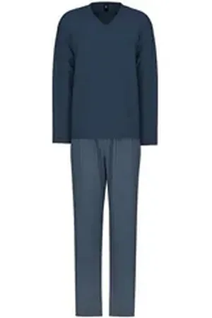 Calida Pyjama Relax Imprint Herren (2 tlg) blau M (50)