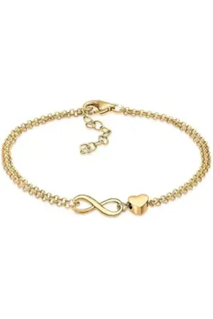 Elli Armband Herz Unendlichkeit Infinity 925 Silber, Herz silberfarben
