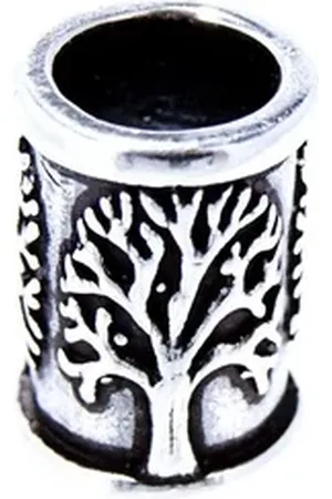 Kiss of Leather Bartstyling-Set Bartperle Lebensbaum Silber 925 Haarschmuck Wikinger Bartschmuck silberfarben