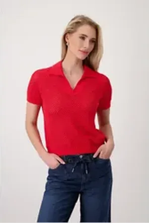 monari Kurzarmpullover rot 34