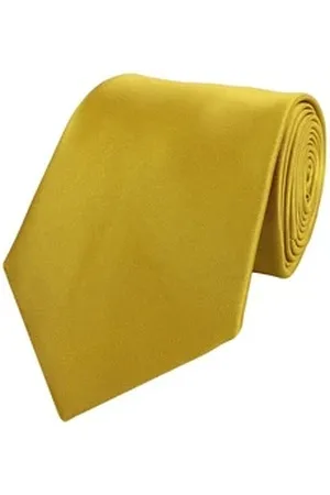 Fabio Farini Krawatte Herren Krawatte Gelb - verschiedene Gelbe Männer Schlips in 8cm (ohne Box, Unifarben) Breit (8cm), Gelb- Beeswax bunt