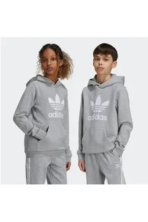 adidas Originals Kapuzensweatshirt TREFOIL HOODIE grau 140