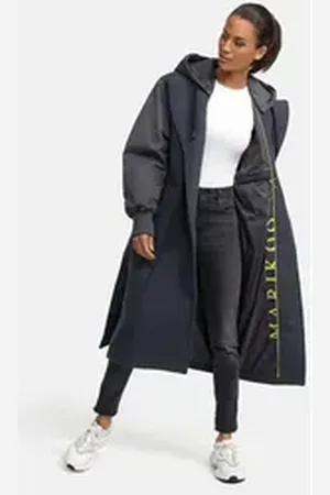 Marikoo Winterjacke Tjadee Langer Wickelmantel grau 3XL