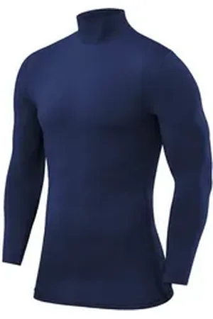 TCA Funktionsshirt Kompressionsoberteil für Jungen, langärmlig, blau (1-tlg) blau 6-8 Jahre