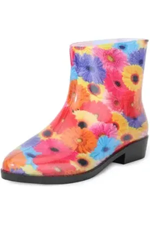 Ladeheid Regenstiefelette Damen LAZT201802 Gummistiefel für Frauen kurz und komfortabel bunt 39 EU