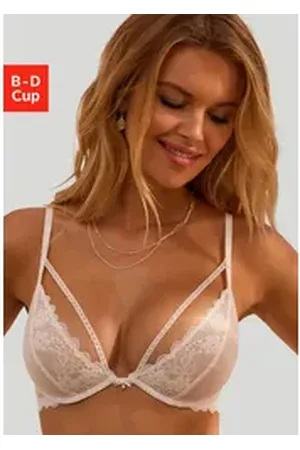 vivance collection Bügel-BH mit feinem Zierband am Dekolleté, aus Jacquardspitze, sexy Dessous beige 85