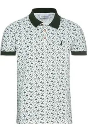 Almsach Poloshirt Poloshirt mit Hirsch grau|weiß XXL