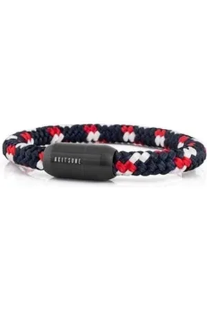 Akitsune Armband Portus Nylonarmband Mattschwarz - Blau-Multicolor 22cm 22cm