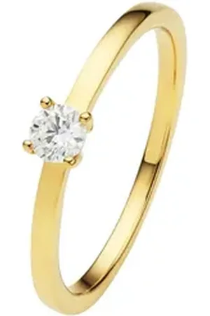 ONE ELEMENT Diamantring 0.2 ct Diamant Brillant Ring aus 585 Gelbgold, Damen Gold Schmuck goldfarben 51