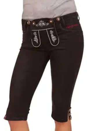 Almgwand Trachtenjeans Trachtenjeans Damen - MANDLING - hellblau, schwarz schwarz 32