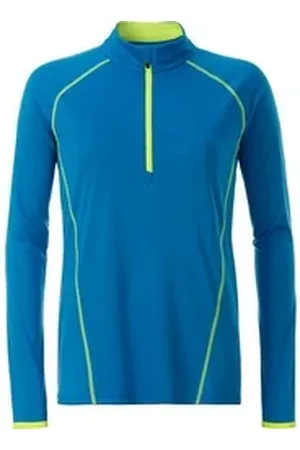 James & Nicholson Funktionsshirt JN 497 Damen Langarm Funktions-Shirt schnell trocknend blau XL