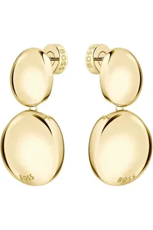 HUGO BOSS Paar Ohrhänger NUGGET, 1580714, 1580718 gelb|goldfarben
