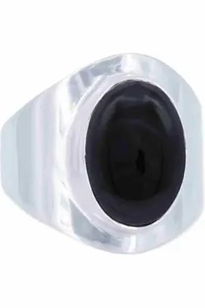 mantraroma Silberring RAHMAT aus 925 Silber mit Onyx (Ring mit Schmuckbeutel), Damenring aus 925er Silber schwarz 64