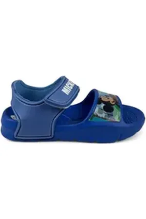 Disney Mickey Maus Sandale (2-tlg) Jungen Strandschuhe mit Klettverschluss Gr. 24 - 31 blau 24-25 EU