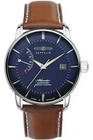 Zeppelin Automatikuhr Atlantic Herrenuhr Lederband 42 mm 8462-3, mit Gangreserveanzeige