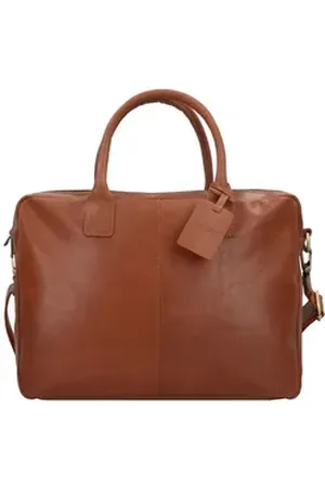 Burkely Aktentasche Vintage, Leder braun