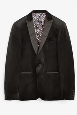 Next Sakko Slim Fit Blazer aus Samt (1-tlg) schwarz 23 (GB: 36S)