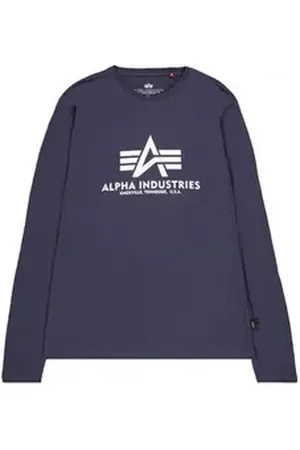 Alpha Industries Longsleeve Men - Longsleeves Basic T - Longsleeve blau XL