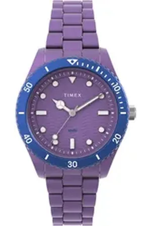 Timex Quarzuhr LEGACY 37 mm TW2Y04800AJ, Armbanduhr, Damenuhr,Kunststoffarmband, Leuchtzeiger lila