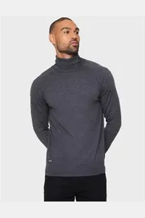Threadbare Rollkragenpullover Lance im klassischen Design grau XL