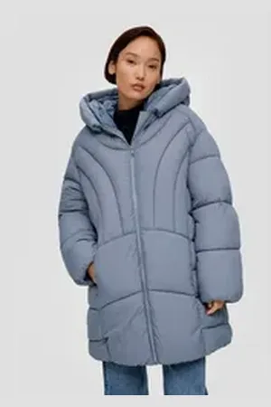 QS by s.Oliver Funktionsjacke Steppjacke mit Kapuze grau XS