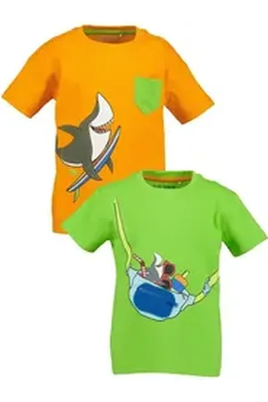 Blue Seven T-Shirt T-Shirts MARKETPLACE + ONLINE (2-tlg) bunt|grün 122