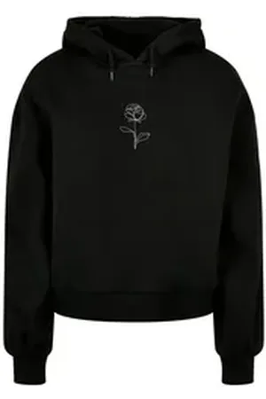 Merchcode Kapuzenpullover Damen Ladies Spring - Rose Oversized Hoody (1-tlg) schwarz XL