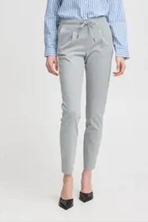 B YOUNG Sweathose BYRizetta Sweathose mit Kordelzug grau L