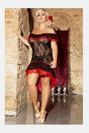 Andalea Babydollkleid Babydoll in schwarz - 54/56 schwarz 54/56