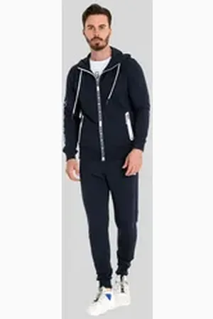 Cipo & Baxx Trainingsanzug HOMEWEAR, mit Allover-Musterung blau L