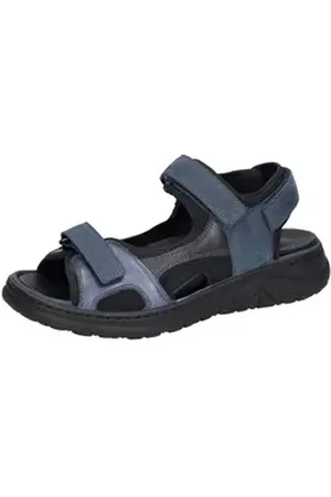 Waldläufer Waldläufer H-JOLINE Trekkingsandale Sommerschuh, Outdoorsandale mit Klettverschlüsse, Komfortweite H blau|schwarz 42,5 EU