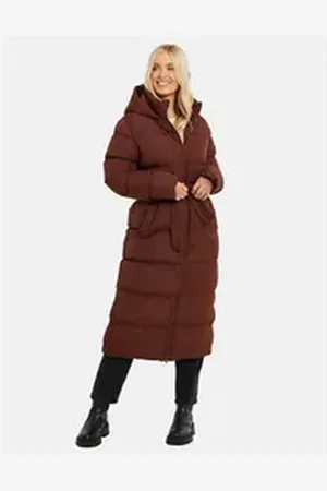 Threadbare Wintermantel Addison mit praktischer Kapuze braun 34