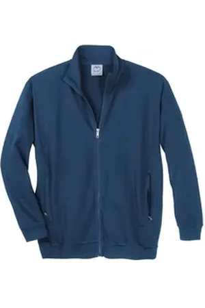 Ahorn Sweatjacke Ahorn Basic Trainer-Sweatjacke stahlblau Übergröße blau 6XL