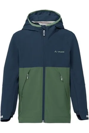 Vaude Outdoorjacke Kids Moab Stretch Jacket (1-St) Kinder Outdoorjacke zum Wandern, Radfahren und für den Alltag grün 110/116