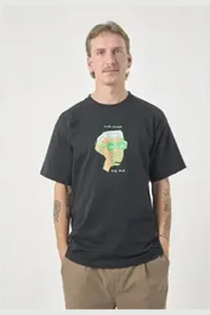 Cleptomanicx T-Shirt Classic Tee Live slow die old Locker geschnitten schwarz XXL