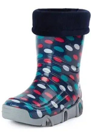 Ladeheid Kinder Gummistiefel gefüttert Swk Gummistiefel blau|bunt 31-32 EU