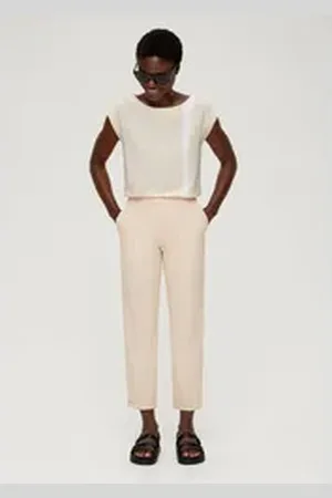 QS by s.Oliver BLACK LABEL 7/8-Hose Regular: Hose aus Viskosemix gelb 36