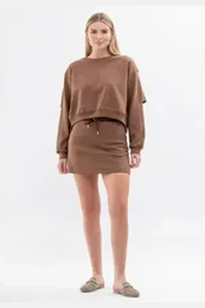 Tom Barron Freizeitanzug Women Sweatshirt And Skirt Set grau L