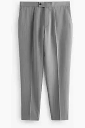 Next Bundfaltenhose Regular Fit Nadelstreifenhose (1-tlg) grau 28