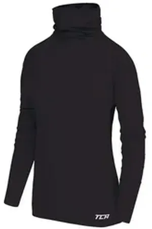TCA Trainingsshirt Mädchen Warm-Up Thermo Lauf Oberteil - Schwarz, 10-12 Jahre (1-tlg) schwarz 10-12 Jahre