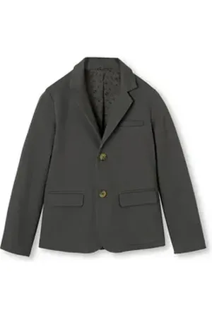 Vertbaudet Blouson Jungen Sakko, bedrucktes Futter grau