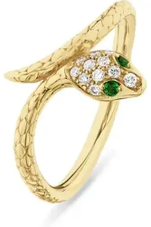 GUIA Fingerring Damen-Damenring 585er Gelbgold 2 Tsavorit, Tsavorit gelb 52