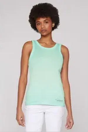Soccx Tanktop aus Baumwolle grün M