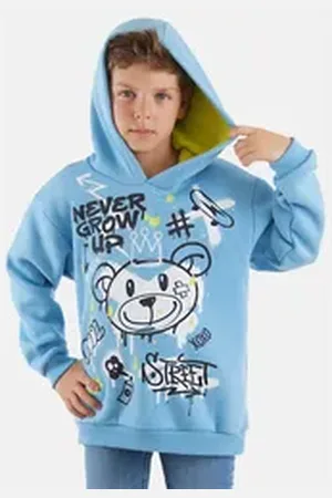 Denokids Kapuzenpullover Cool Bear mit Kapuze blau 110